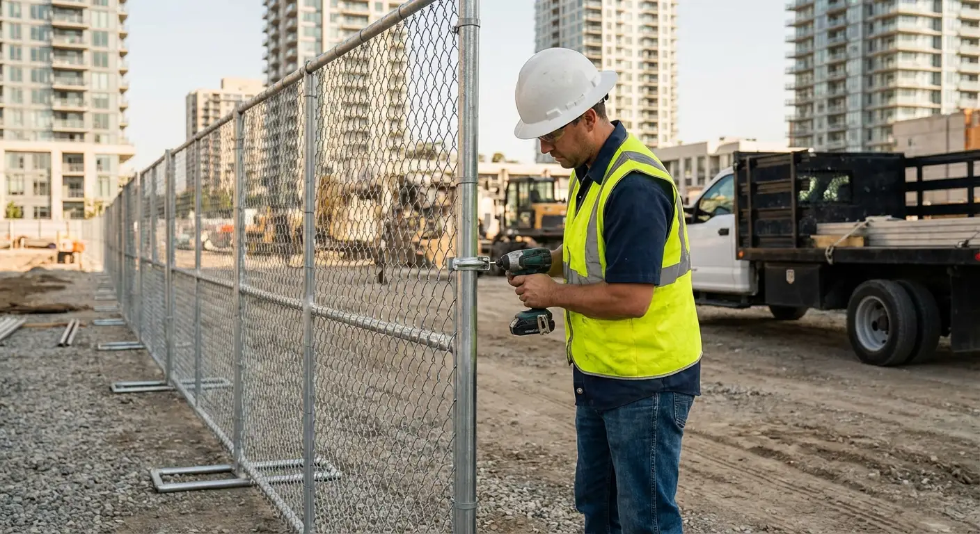 Downtown Dearborn Heights temporary fencing and site security