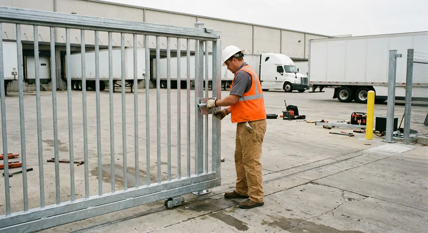 Heavy-duty temporary fencing installation in Dearborn Heights