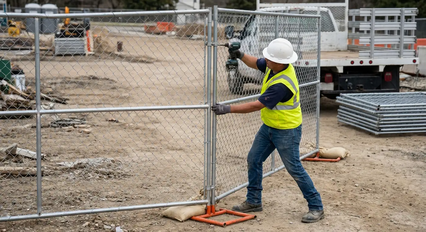 Modular fence reconfiguration system in action in Dearborn Heights, MI