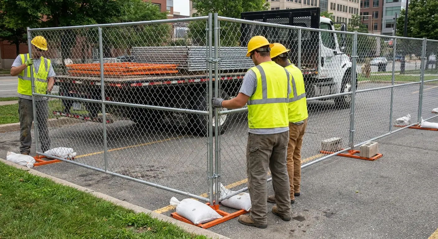Temporary fencing solutions meeting Dearborn Heights requirements