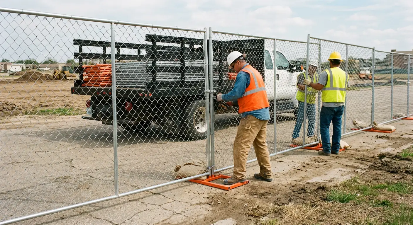 Temporary fencing deployment in Dearborn Heights, MI