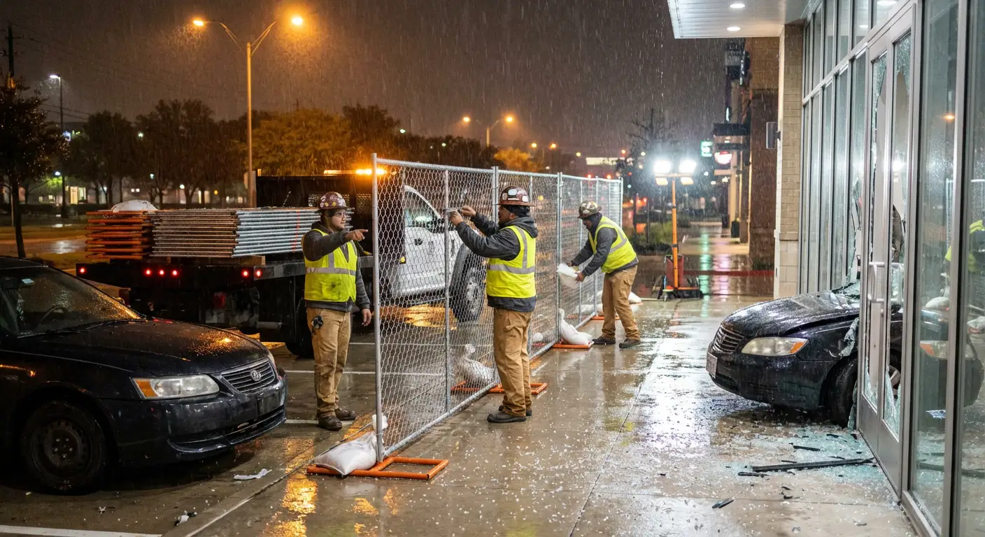 Emergency temporary fencing and dispatch logistics in Dearborn Heights, MI