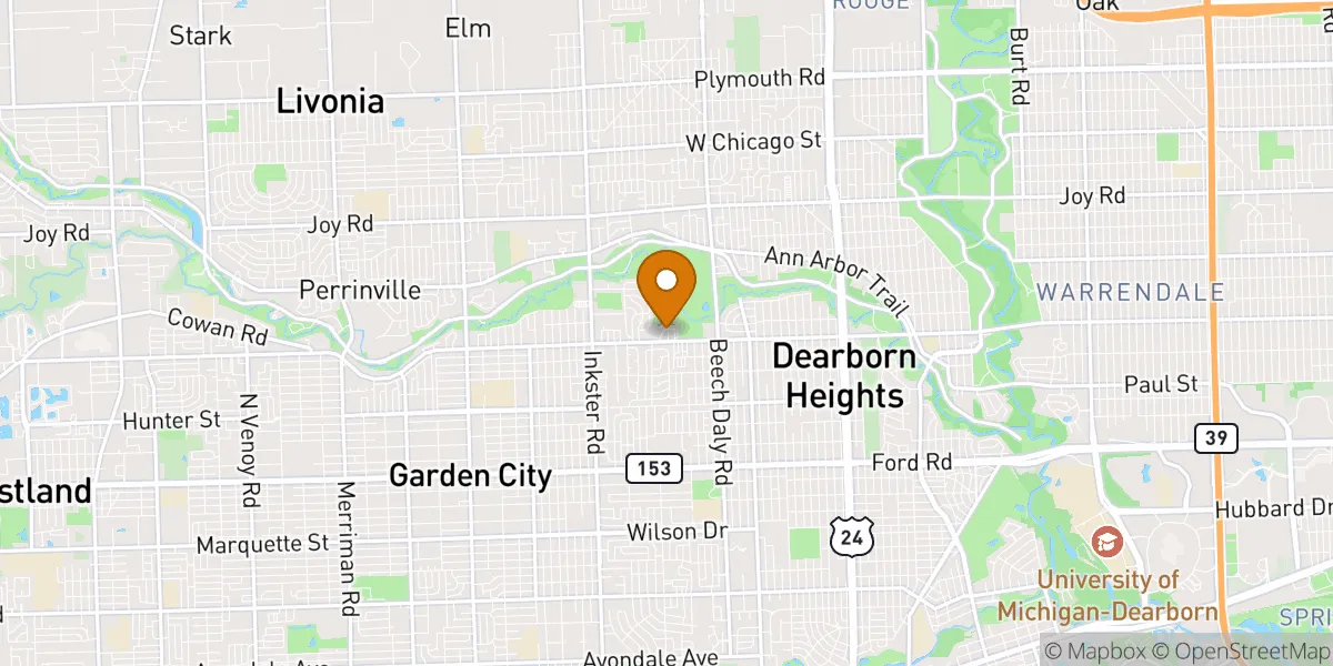 neighborhood map in Dearborn Heights, MI