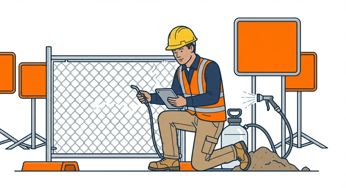 SWPPP Dust Compliance Warning Signs Infographic in Dearborn Heights, MI